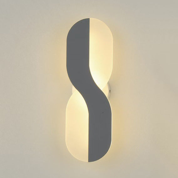 Scandinavian Oval Iron Acrylic LED Wall Sconce Lamp