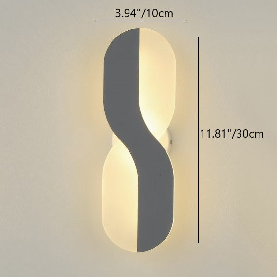 Scandinavian Oval Iron Acrylic LED Wall Sconce Lamp