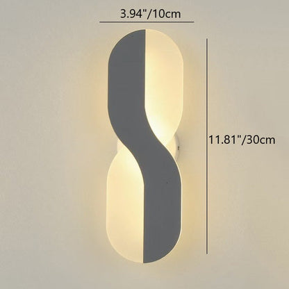 Scandinavian Oval Iron Acrylic LED Wall Sconce Lamp