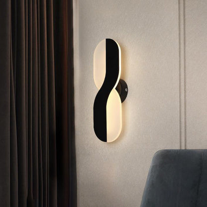 Scandinavian Oval Iron Acrylic LED Wall Sconce Lamp