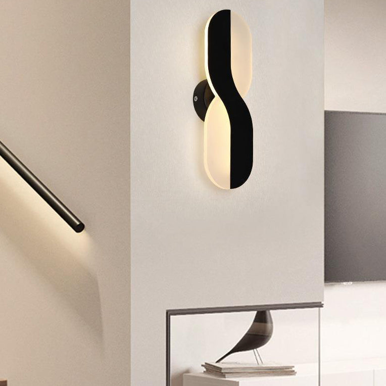 Scandinavian Oval Iron Acrylic LED Wall Sconce Lamp