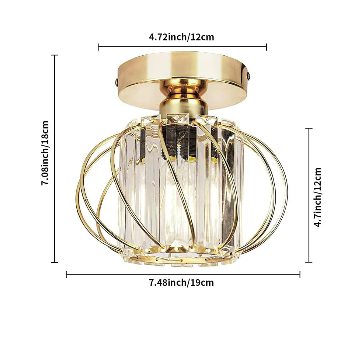 Contemporary Pumpkin Ceiling Light
