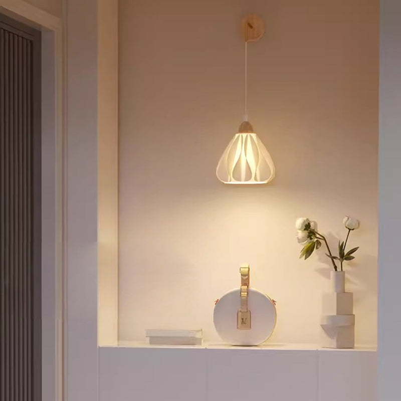 Scandinavian Disc Base Wood PLA 1-Light Wall Sconce Lamp