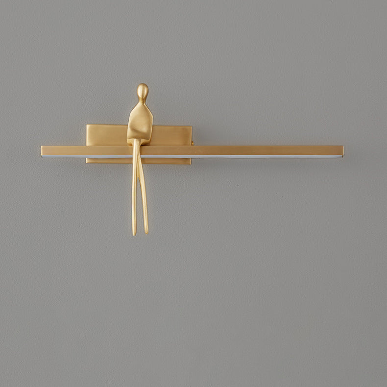 Scandinavian Sitting Copper Acrylic LED Wall Sconce Lamp