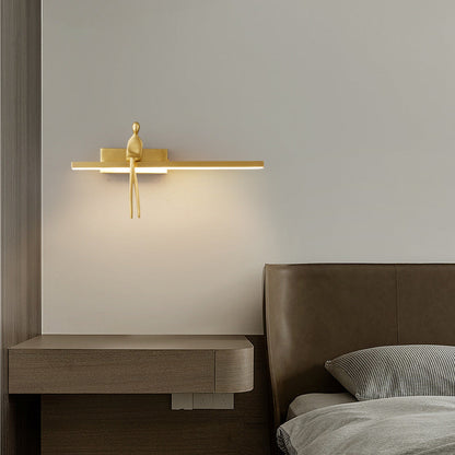 Scandinavian Sitting Copper Acrylic LED Wall Sconce Lamp