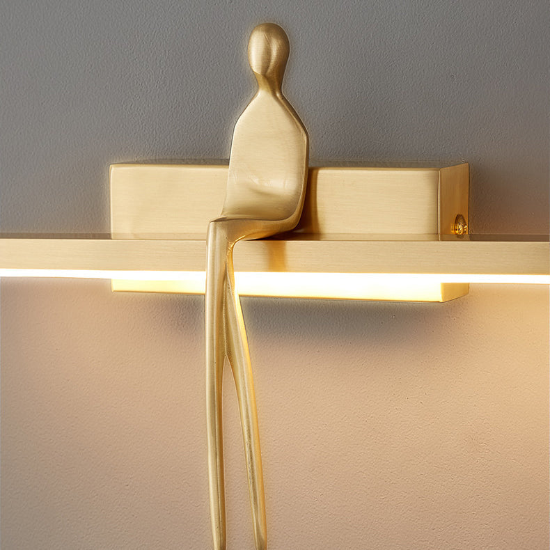 Scandinavian Sitting Copper Acrylic LED Wall Sconce Lamp