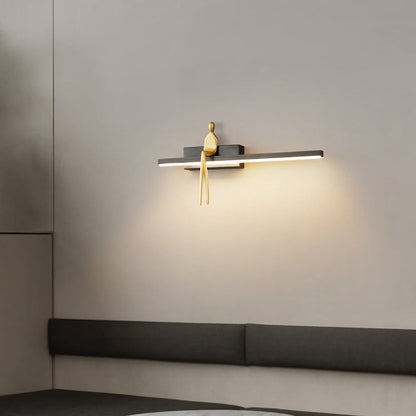 Scandinavian Sitting Copper Acrylic LED Wall Sconce Lamp