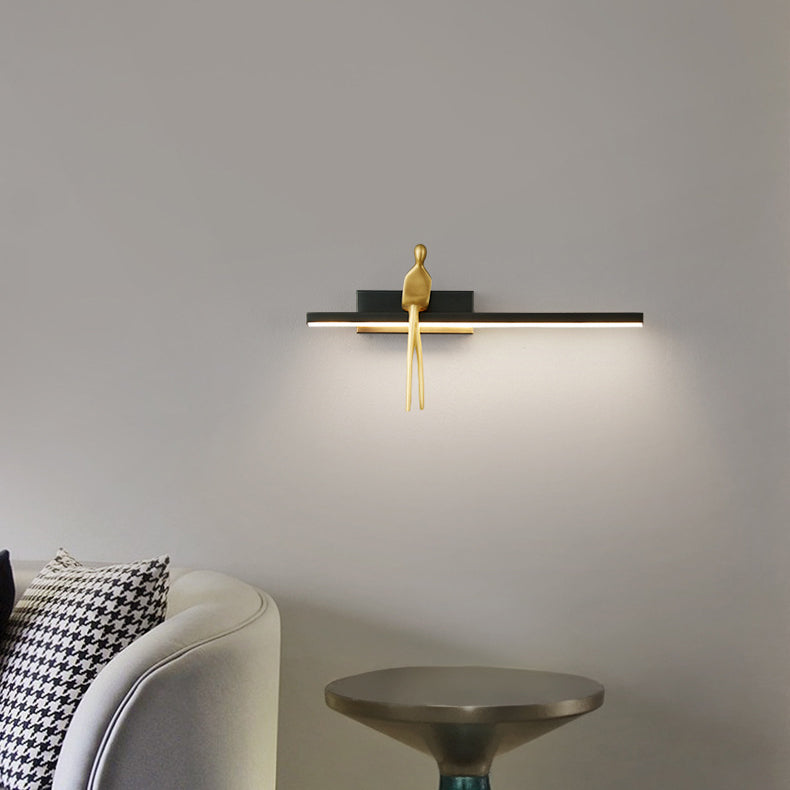 Scandinavian Sitting Copper Acrylic LED Wall Sconce Lamp