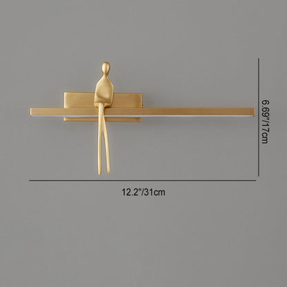 Scandinavian Sitting Copper Acrylic LED Wall Sconce Lamp