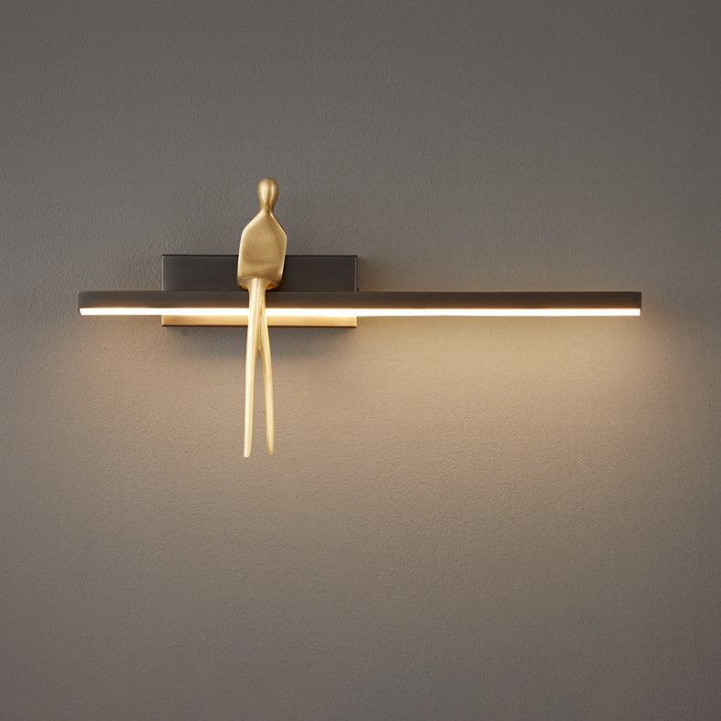 Scandinavian Sitting Copper Acrylic LED Wall Sconce Lamp