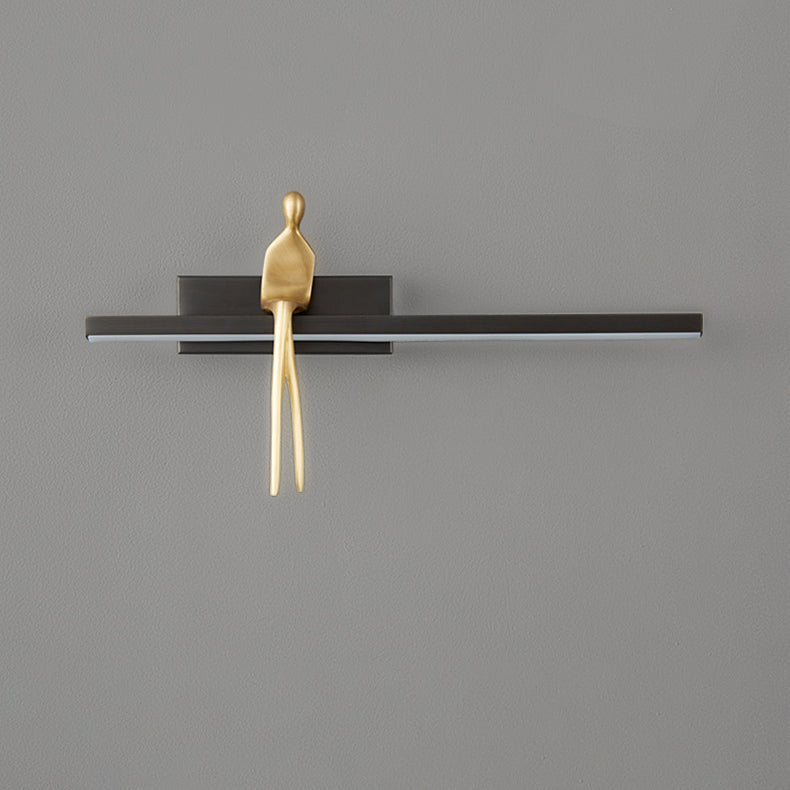 Scandinavian Sitting Copper Acrylic LED Wall Sconce Lamp