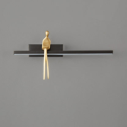 Scandinavian Sitting Copper Acrylic LED Wall Sconce Lamp