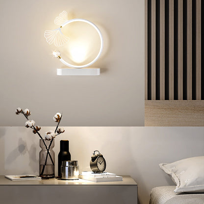 Arc Oval Base Iron Aluminum Acrylic LED Wall Sconce Lamp