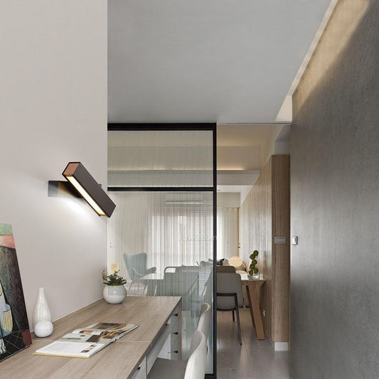 Scandinavian Hardware Wood Acrylic LED Wall Sconce Lamp
