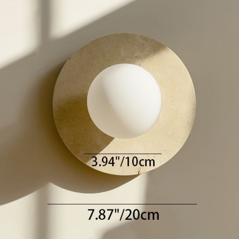 Japanese Solid Wood Glass 1-Light Wall Sconce Lamp