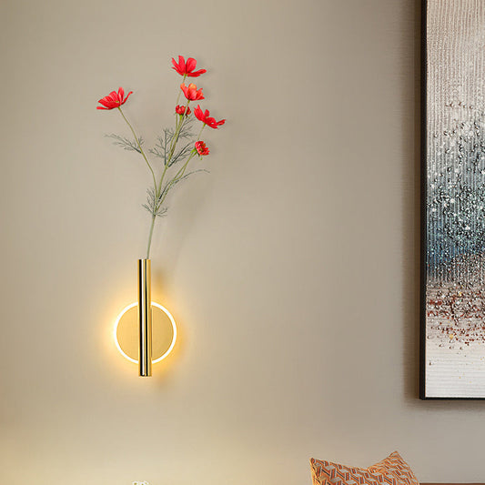 Round Oval Cylinder Iron Acrylic LED Wall Sconce Lamp