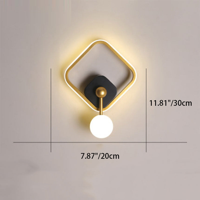 Scandinavian Iron Aluminum Acrylic LED Wall Sconce Lamp
