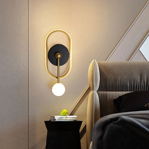Scandinavian Iron Aluminum Acrylic LED Wall Sconce Lamp