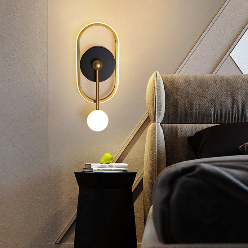 Scandinavian Iron Aluminum Acrylic LED Wall Sconce Lamp