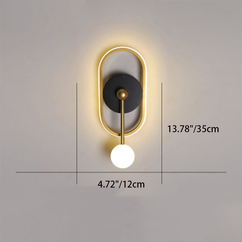 Scandinavian Iron Aluminum Acrylic LED Wall Sconce Lamp