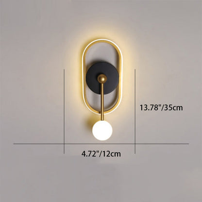 Scandinavian Iron Aluminum Acrylic LED Wall Sconce Lamp