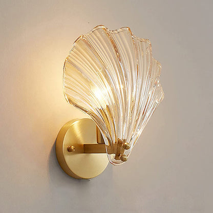 Scandinavian Base Iron Brass Glass 1-Light Wall Sconce Lamp