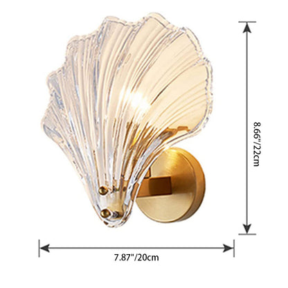 Scandinavian Base Iron Brass Glass 1-Light Wall Sconce Lamp