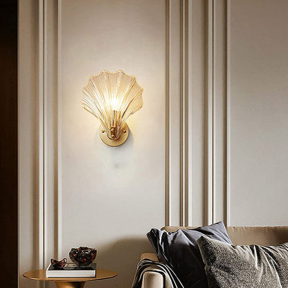 Scandinavian Base Iron Brass Glass 1-Light Wall Sconce Lamp
