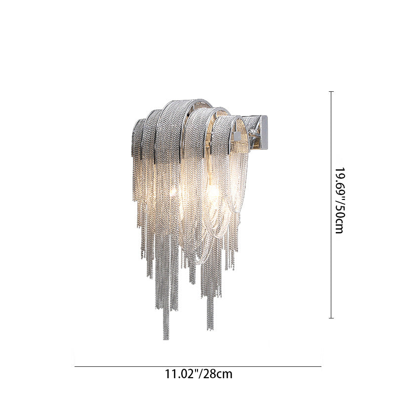 Scandinavian Base Iron Aluminum 2-Light Wall Sconce Lamp
