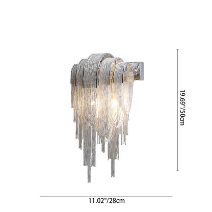 Scandinavian Base Iron Aluminum 2-Light Wall Sconce Lamp