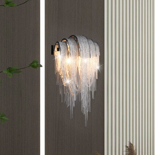 Scandinavian Base Iron Aluminum 2-Light Wall Sconce Lamp