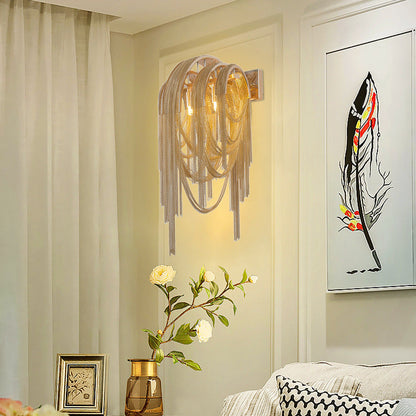 Scandinavian Base Iron Aluminum 2-Light Wall Sconce Lamp