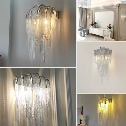 Scandinavian Base Iron Aluminum 2-Light Wall Sconce Lamp