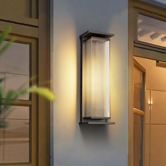 Solar Stainless Steel PC LED Outdoor Wall Sconce Lamp