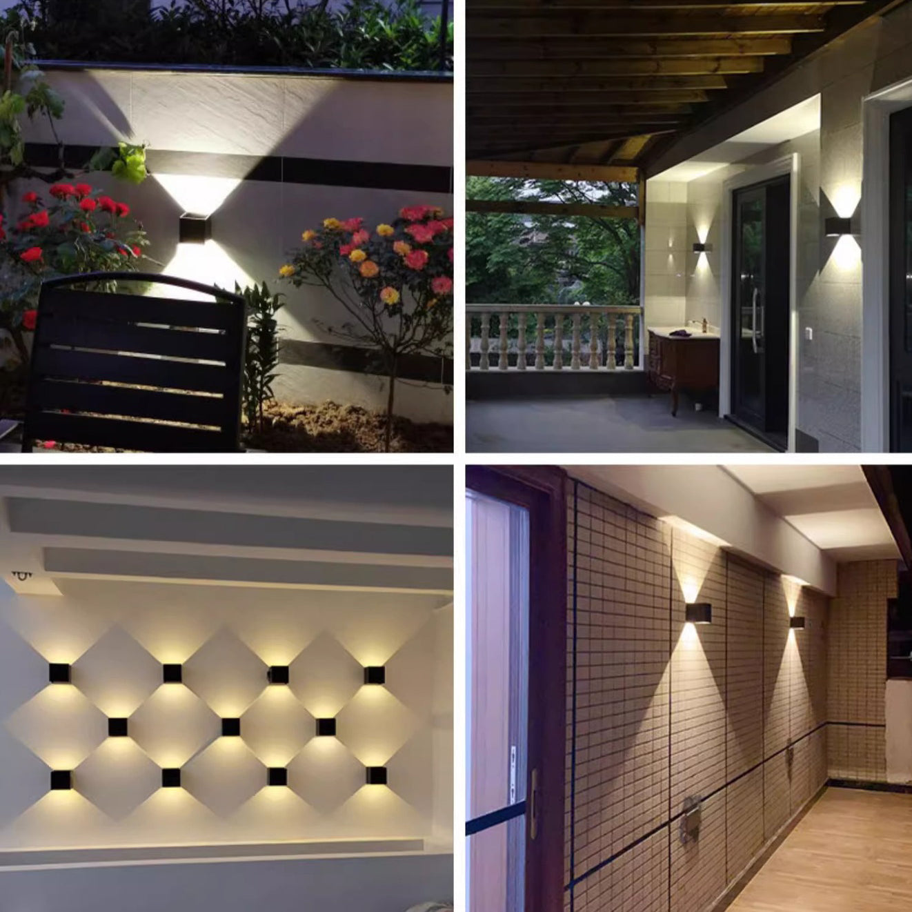 Waterproof Square Rectangular Aluminum LED Wall Sconce Lamp