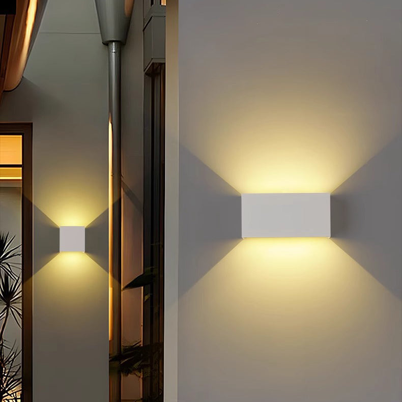 Waterproof Square Rectangular Aluminum LED Wall Sconce Lamp