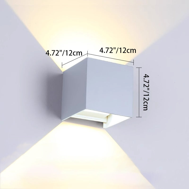 Waterproof Square Rectangular Aluminum LED Wall Sconce Lamp