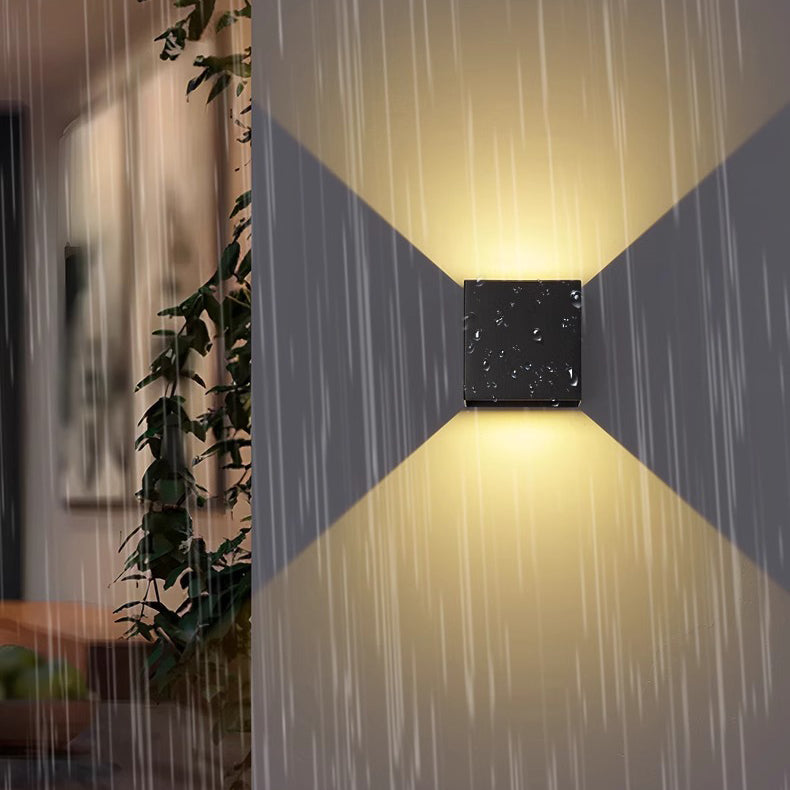 Waterproof Square Rectangular Aluminum LED Wall Sconce Lamp