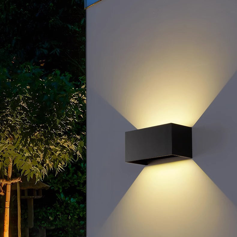 Waterproof Square Rectangular Aluminum LED Wall Sconce Lamp