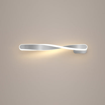 Long Oval Spiral Aluminum Silicone LED Wall Sconce Lamp