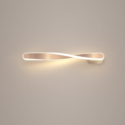 Long Oval Spiral Aluminum Silicone LED Wall Sconce Lamp