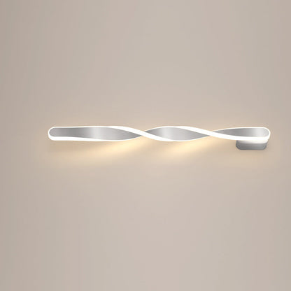 Long Oval Spiral Aluminum Silicone LED Wall Sconce Lamp