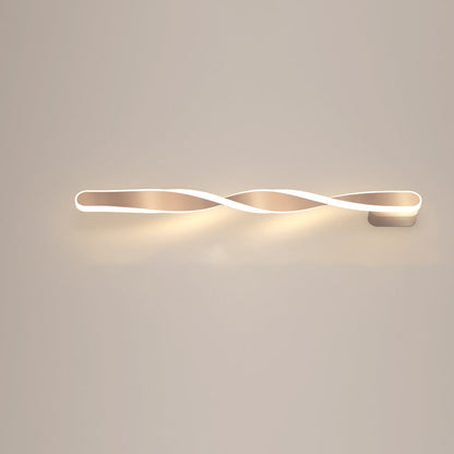 Long Oval Spiral Aluminum Silicone LED Wall Sconce Lamp