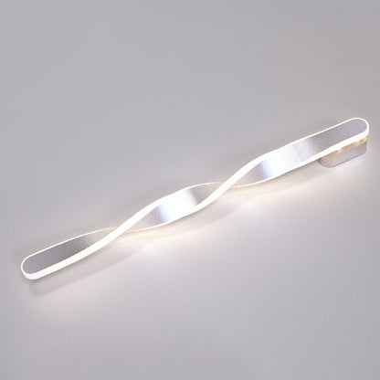 Long Oval Spiral Aluminum Silicone LED Wall Sconce Lamp
