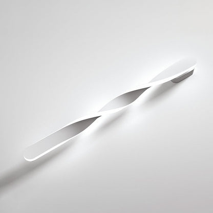 Long Oval Spiral Aluminum Silicone LED Wall Sconce Lamp