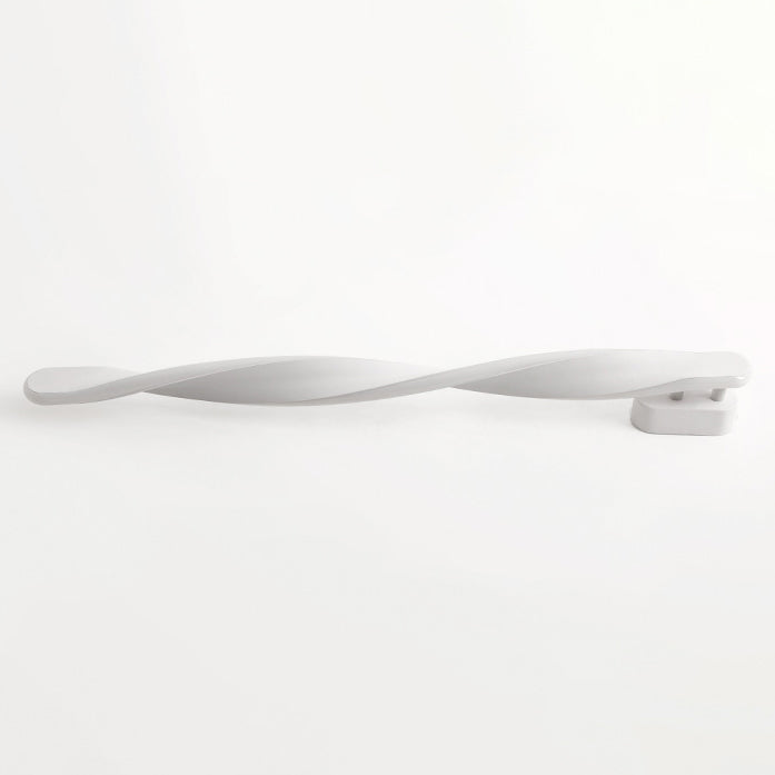 Long Oval Spiral Aluminum Silicone LED Wall Sconce Lamp