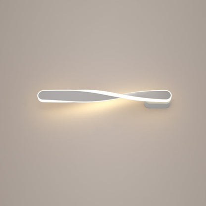 Long Oval Spiral Aluminum Silicone LED Wall Sconce Lamp