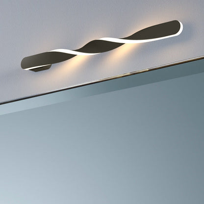 Long Oval Spiral Aluminum Silicone LED Wall Sconce Lamp