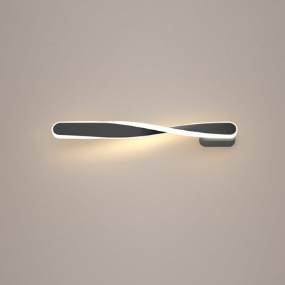 Long Oval Spiral Aluminum Silicone LED Wall Sconce Lamp