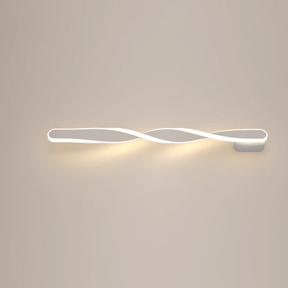Long Oval Spiral Aluminum Silicone LED Wall Sconce Lamp